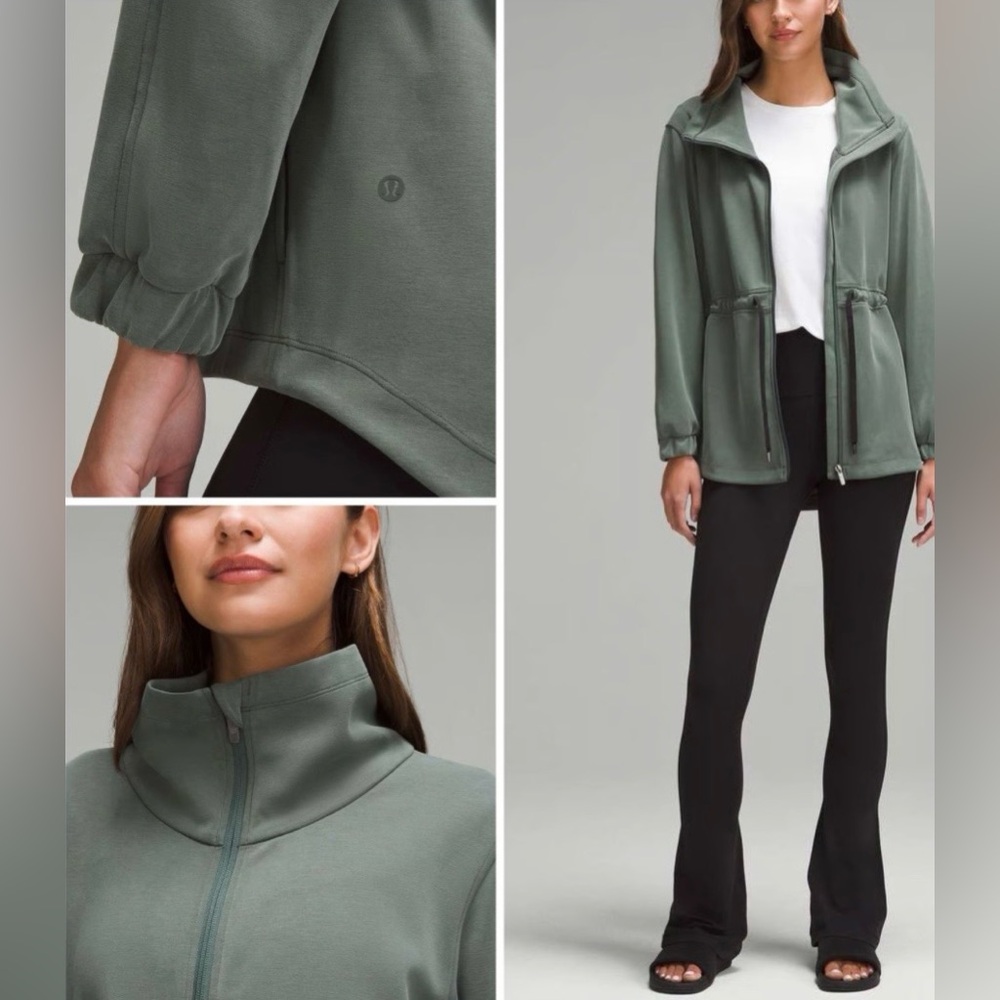 NWT Lululemon Softstreme Cinch-Waist Jacket Smoked Spruce Size 6 - Picture 6 of 15